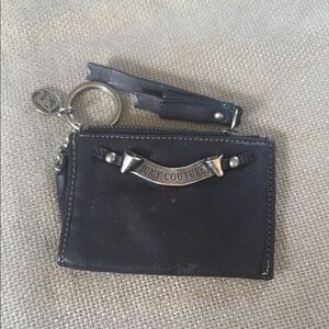 Juicy Couture Black Leather Keychain Wallet